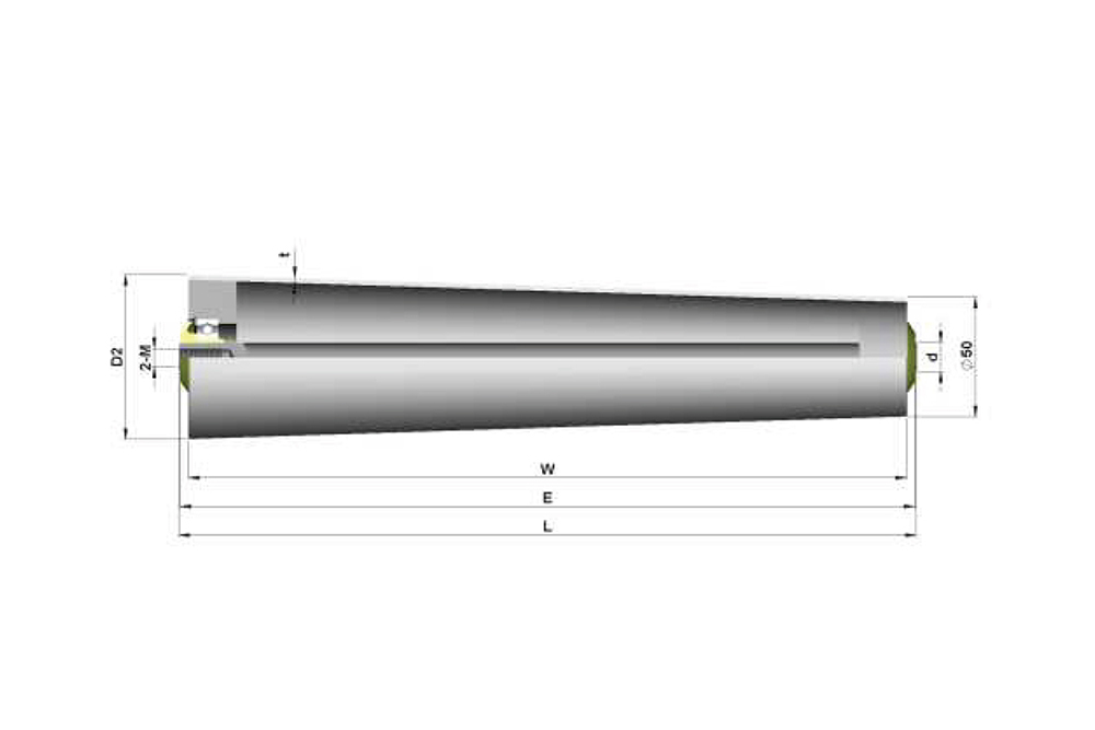 T100 Series Gravity Steel Tapered Roller - Internal thread