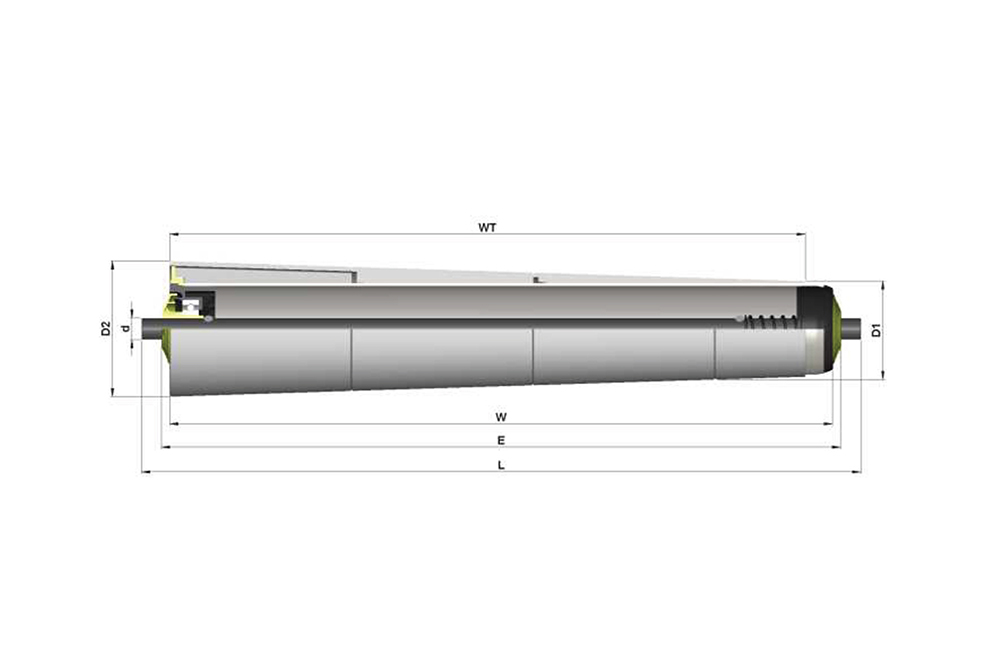 T400 Series Gravity Tapered Sleeve Roller - Spring load