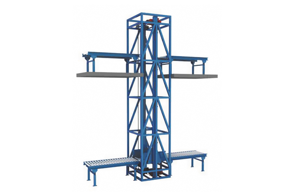 Reciprocating vertical hoist